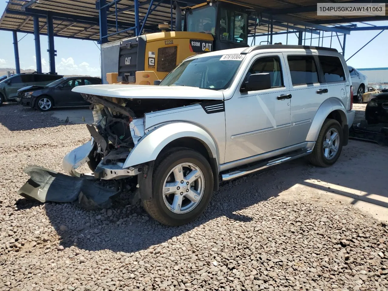 2010 Dodge Nitro Sxt VIN: 1D4PU5GK2AW141063 Lot: 67610304