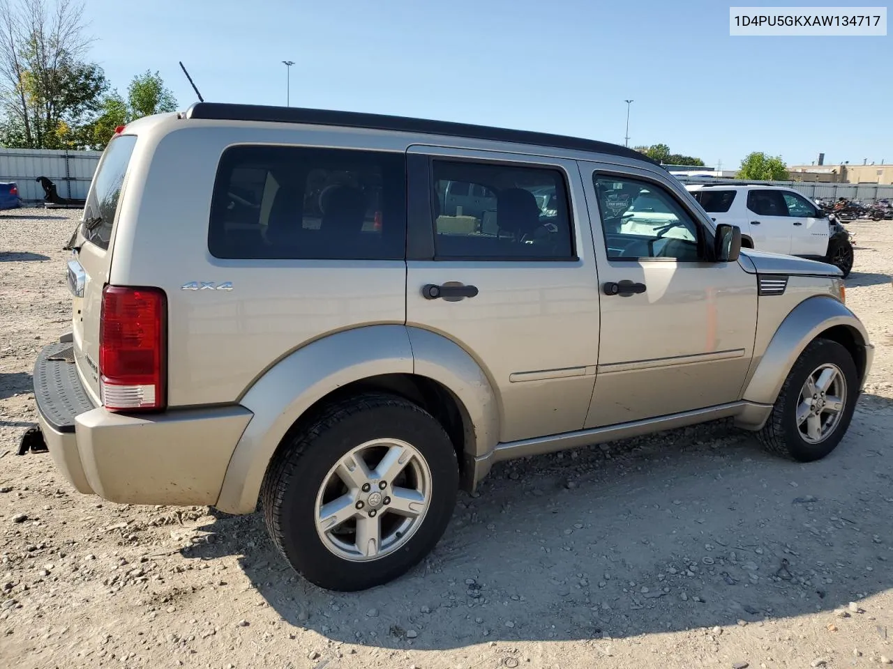 2010 Dodge Nitro Sxt VIN: 1D4PU5GKXAW134717 Lot: 69674924