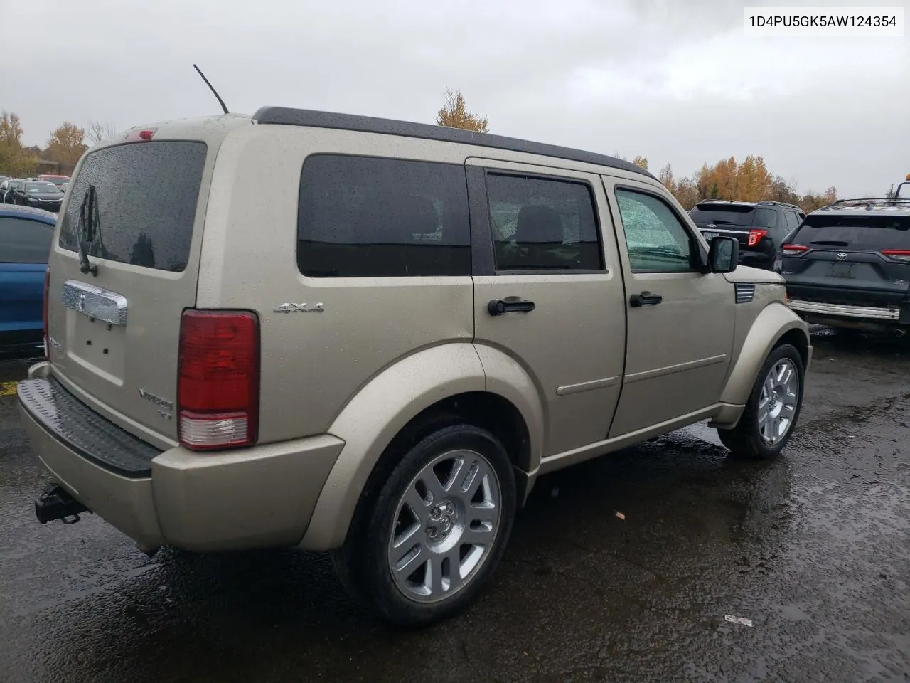 2010 Dodge Nitro Sxt VIN: 1D4PU5GK5AW124354 Lot: 80771444