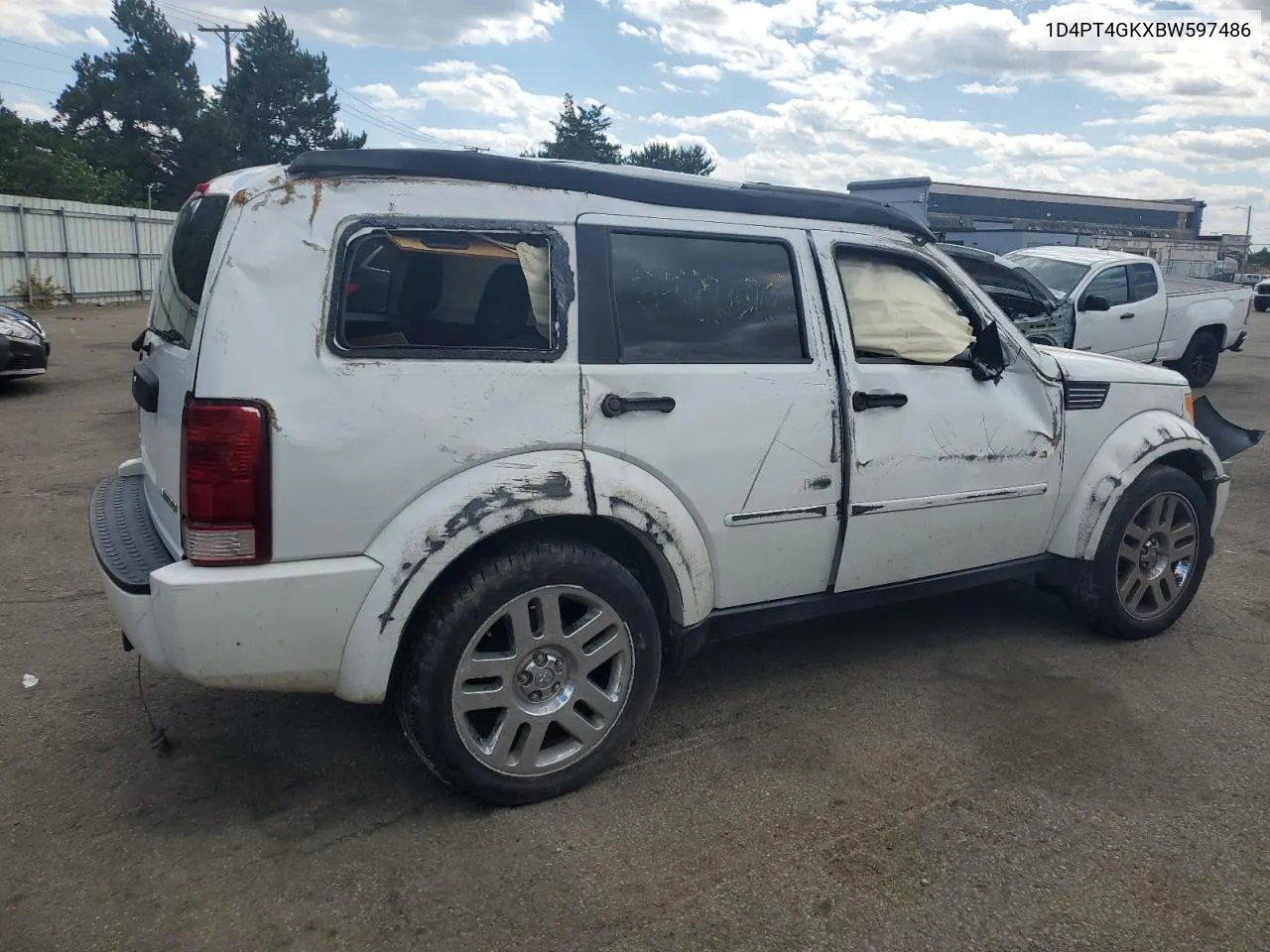 2011 Dodge Nitro Heat VIN: 1D4PT4GKXBW597486 Lot: 57139194