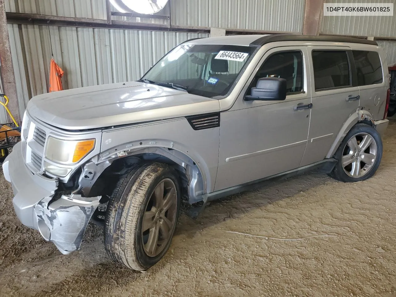 2011 Dodge Nitro Heat VIN: 1D4PT4GK6BW601825 Lot: 66443564