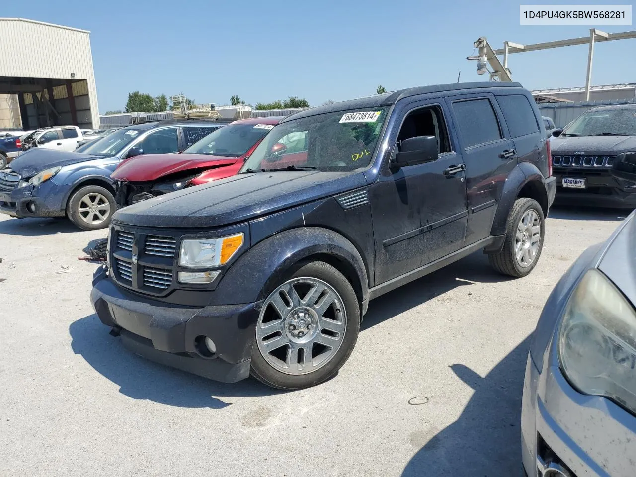 2011 Dodge Nitro Heat VIN: 1D4PU4GK5BW568281 Lot: 68473814