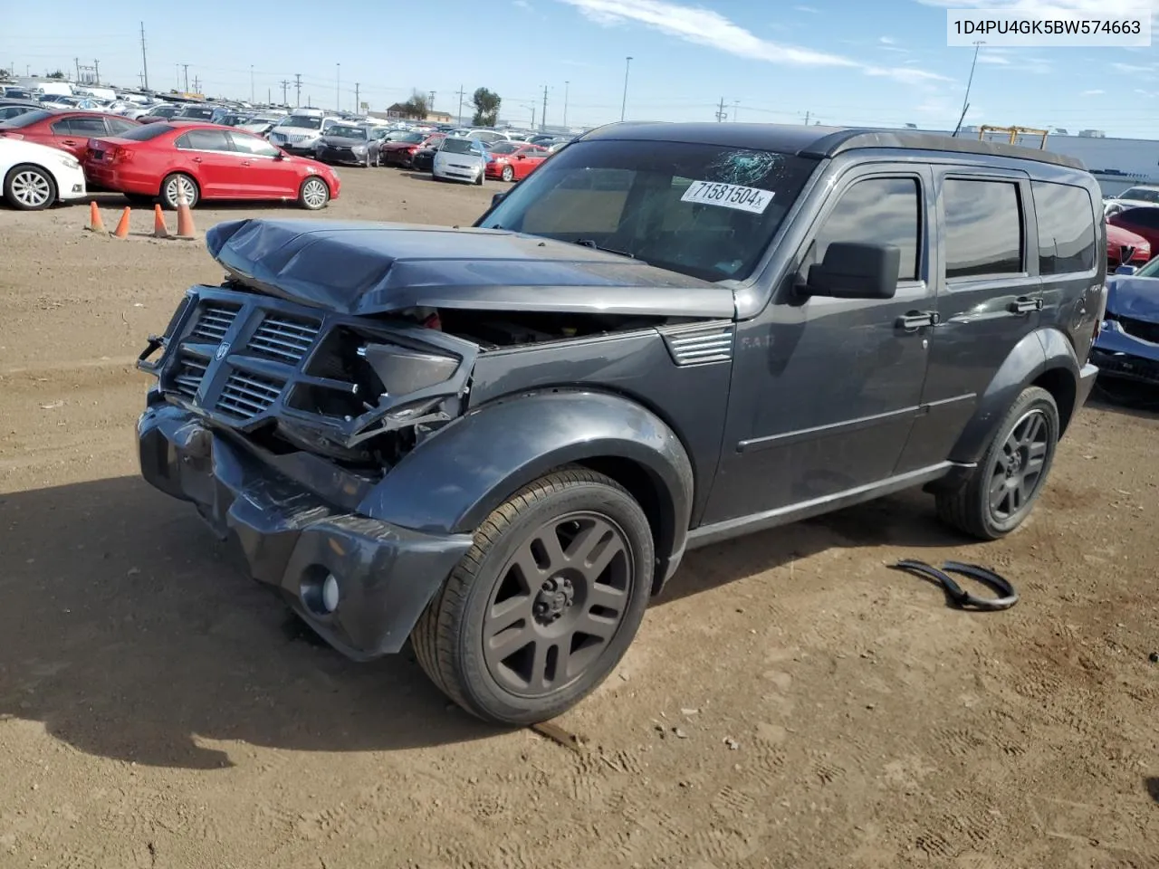 2011 Dodge Nitro Heat VIN: 1D4PU4GK5BW574663 Lot: 71581504