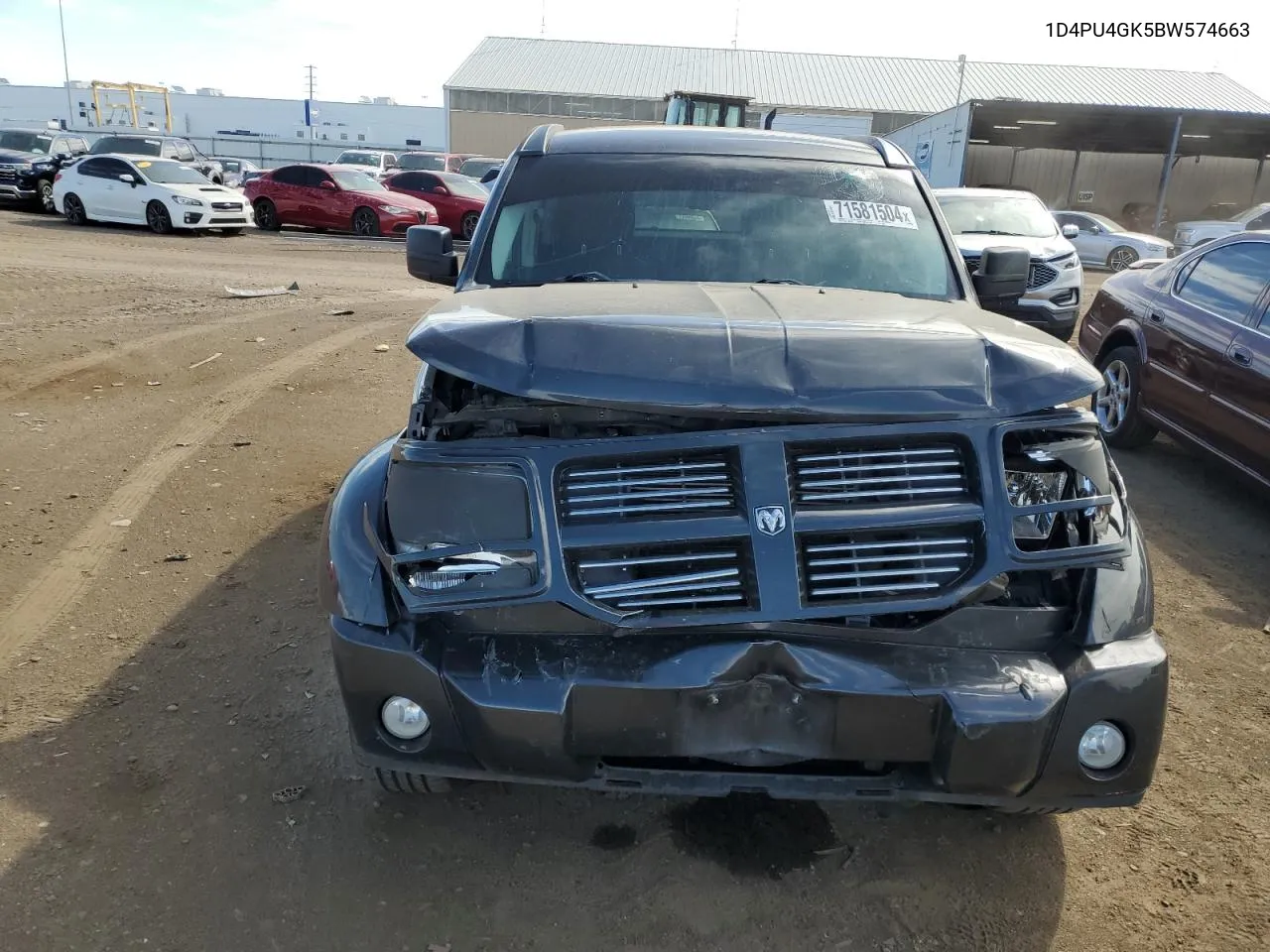 2011 Dodge Nitro Heat VIN: 1D4PU4GK5BW574663 Lot: 71581504