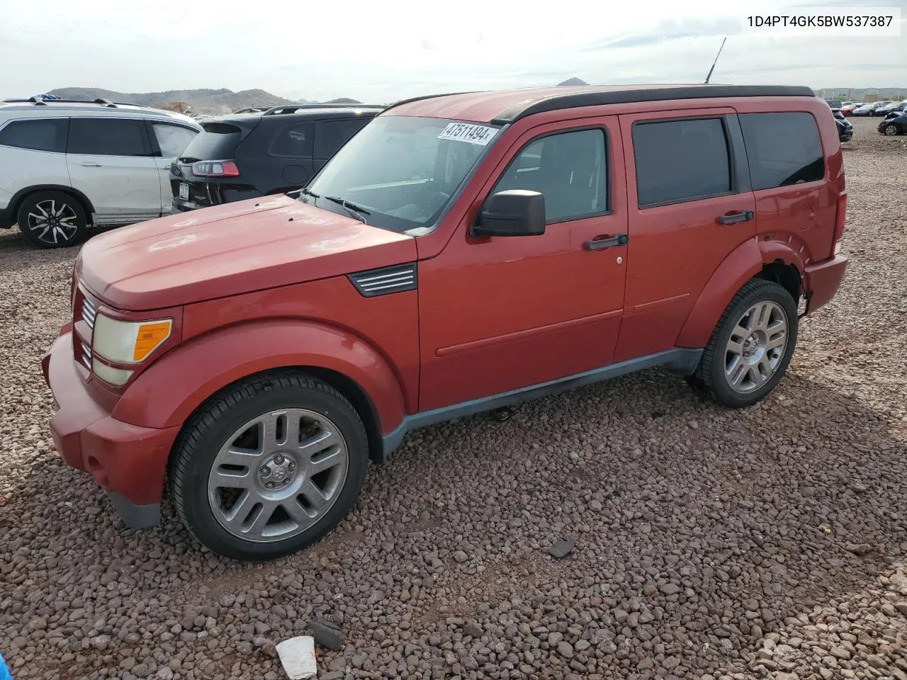 2011 Dodge Nitro Heat VIN: 1D4PT4GK5BW537387 Lot: 71642954