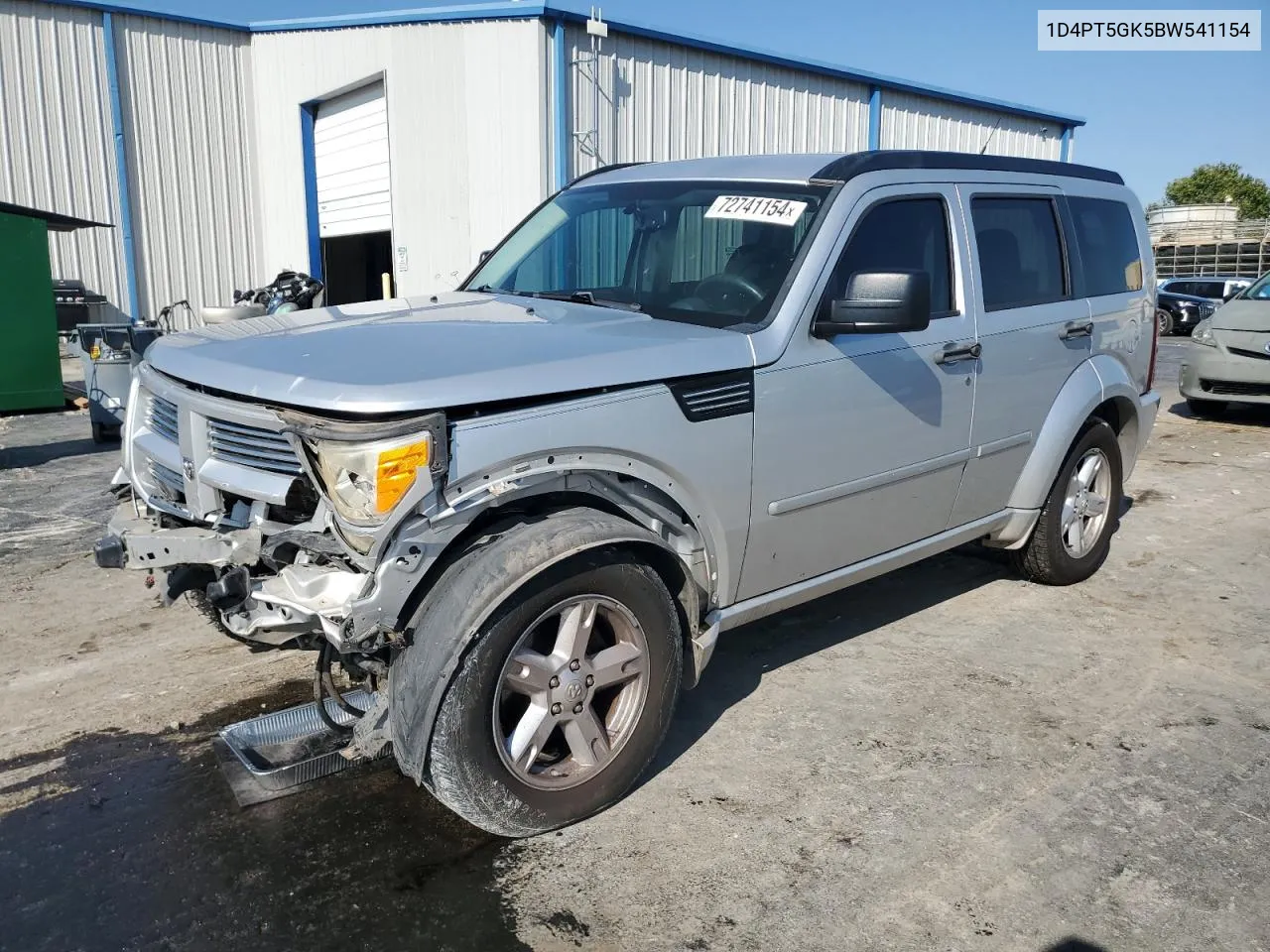 2011 Dodge Nitro Sxt VIN: 1D4PT5GK5BW541154 Lot: 72741154