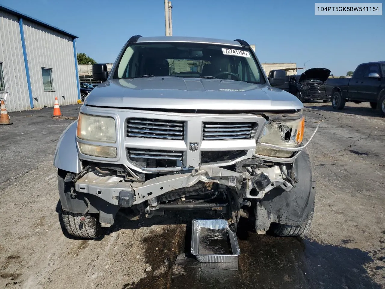 2011 Dodge Nitro Sxt VIN: 1D4PT5GK5BW541154 Lot: 72741154