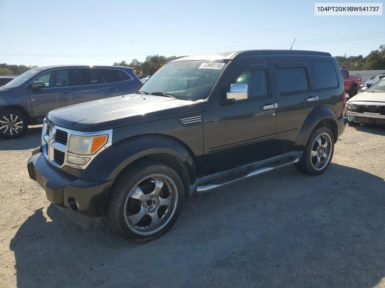 2011 Dodge Nitro Se VIN: 1D4PT2GK9BW541737 Lot: 72989114