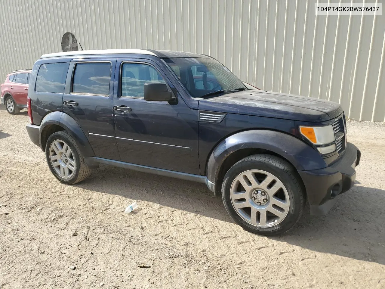 2011 Dodge Nitro Heat VIN: 1D4PT4GK2BW576437 Lot: 73364424