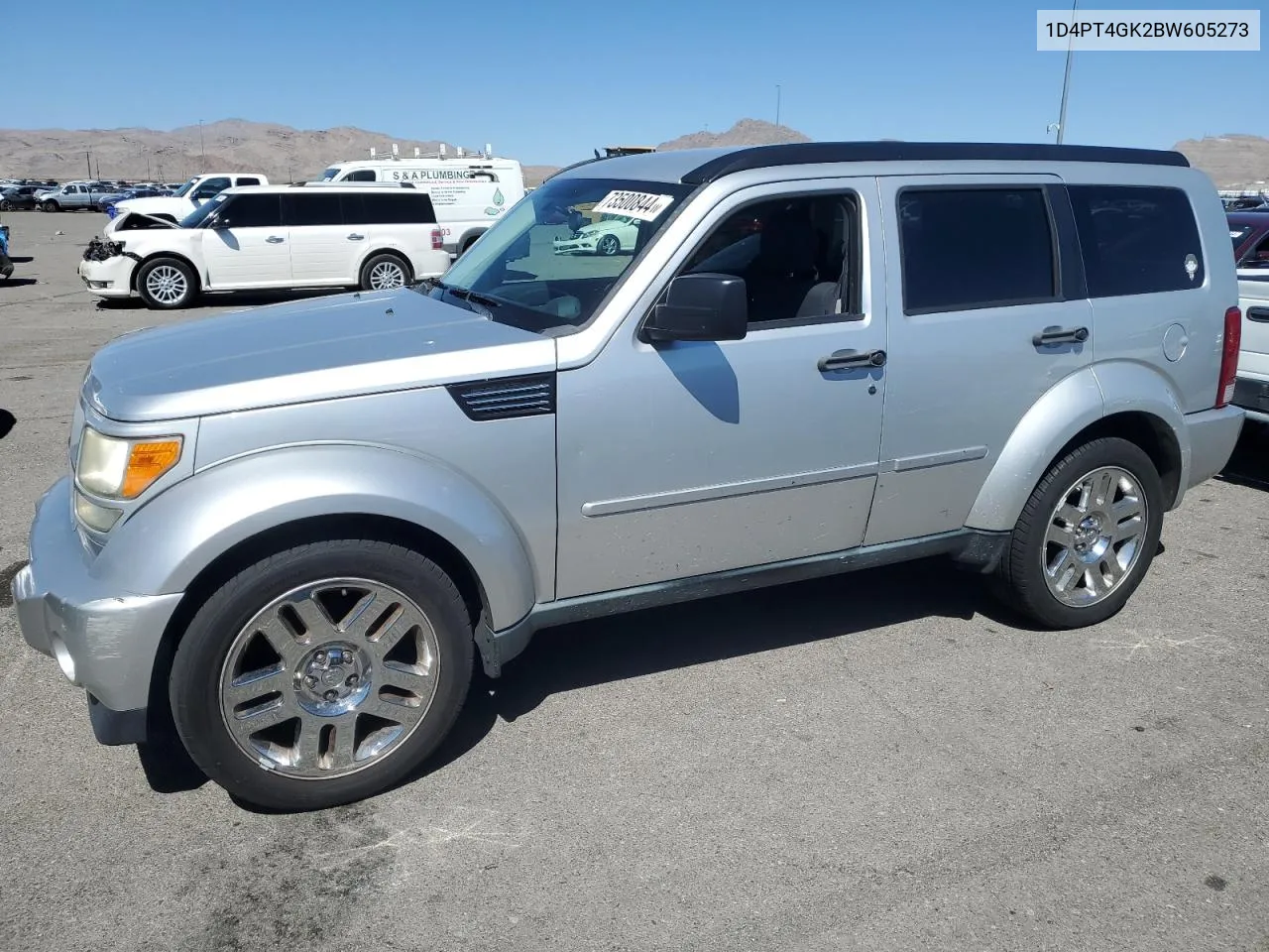 2011 Dodge Nitro Heat VIN: 1D4PT4GK2BW605273 Lot: 73500844