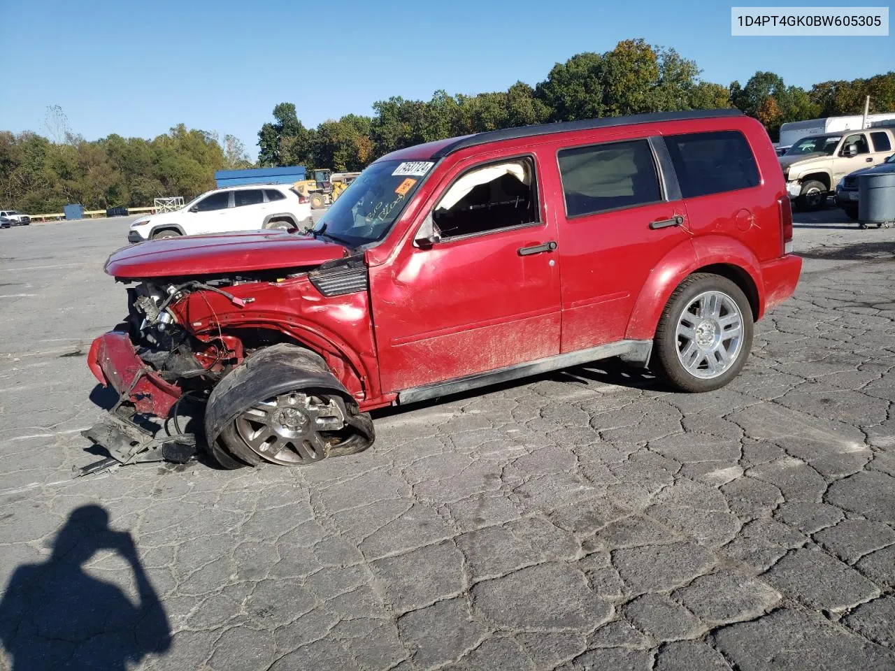 2011 Dodge Nitro Heat VIN: 1D4PT4GK0BW605305 Lot: 74537124