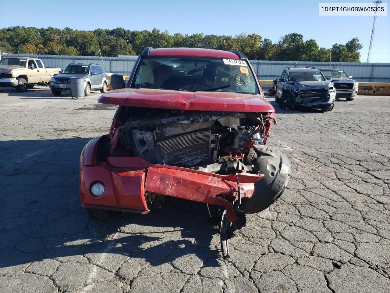 2011 Dodge Nitro Heat VIN: 1D4PT4GK0BW605305 Lot: 74537124