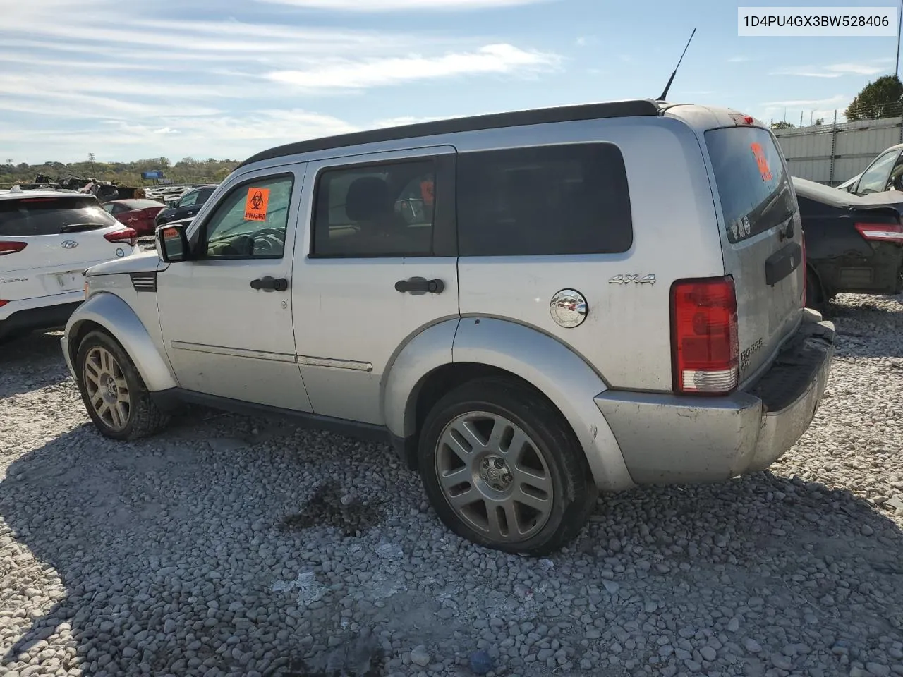 2011 Dodge Nitro Heat VIN: 1D4PU4GX3BW528406 Lot: 75756674