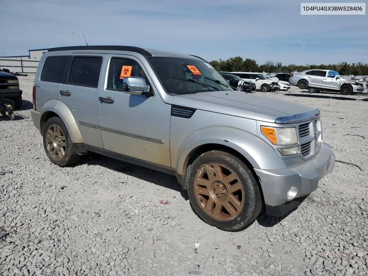 2011 Dodge Nitro Heat VIN: 1D4PU4GX3BW528406 Lot: 75756674