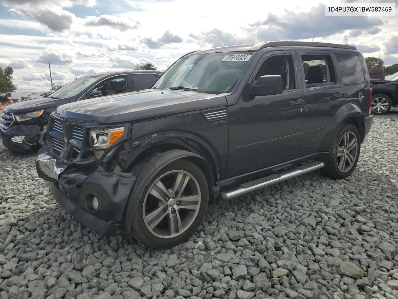 2011 Dodge Nitro Shock VIN: 1D4PU7GX1BW587469 Lot: 75915524