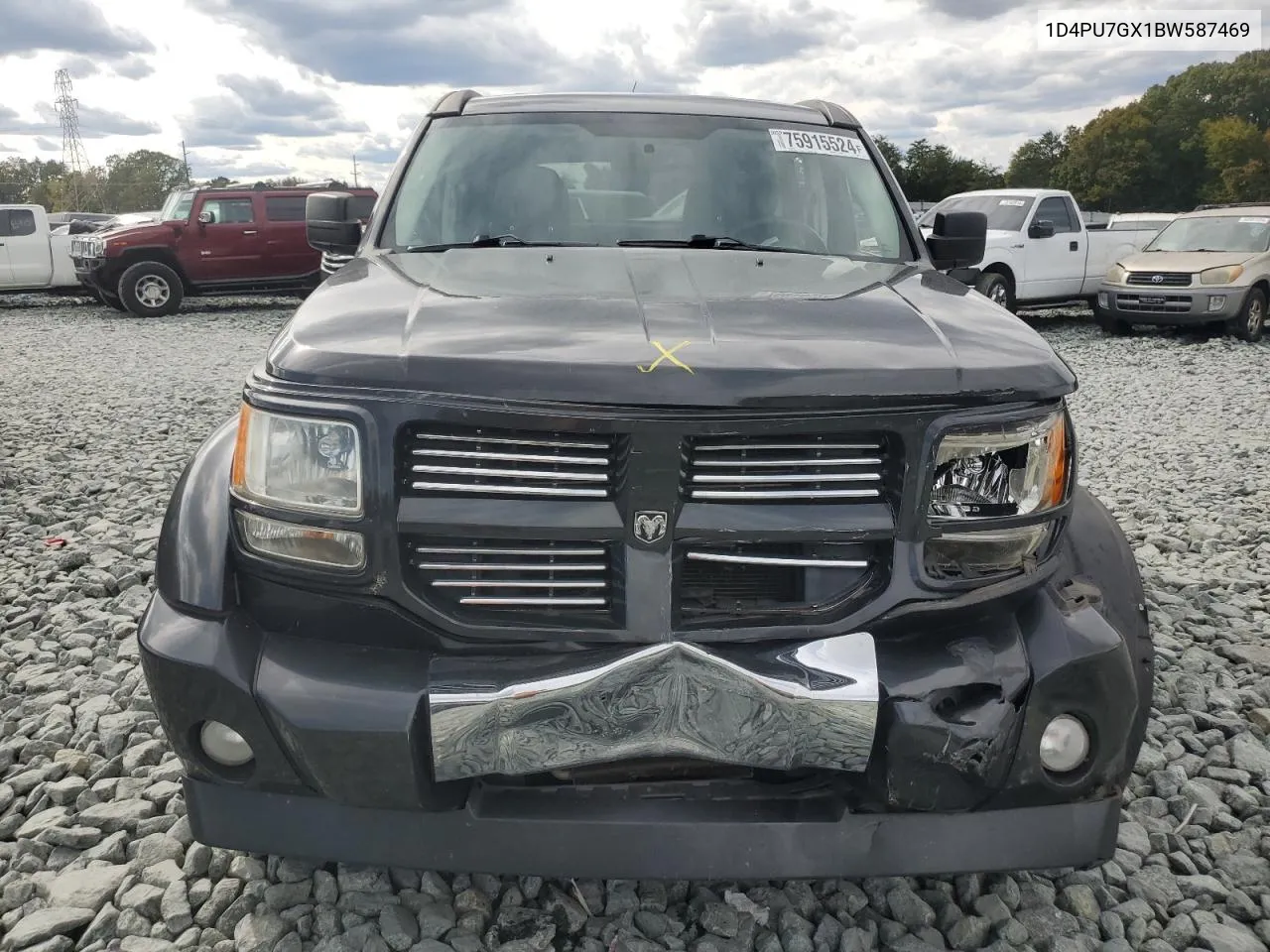 2011 Dodge Nitro Shock VIN: 1D4PU7GX1BW587469 Lot: 75915524