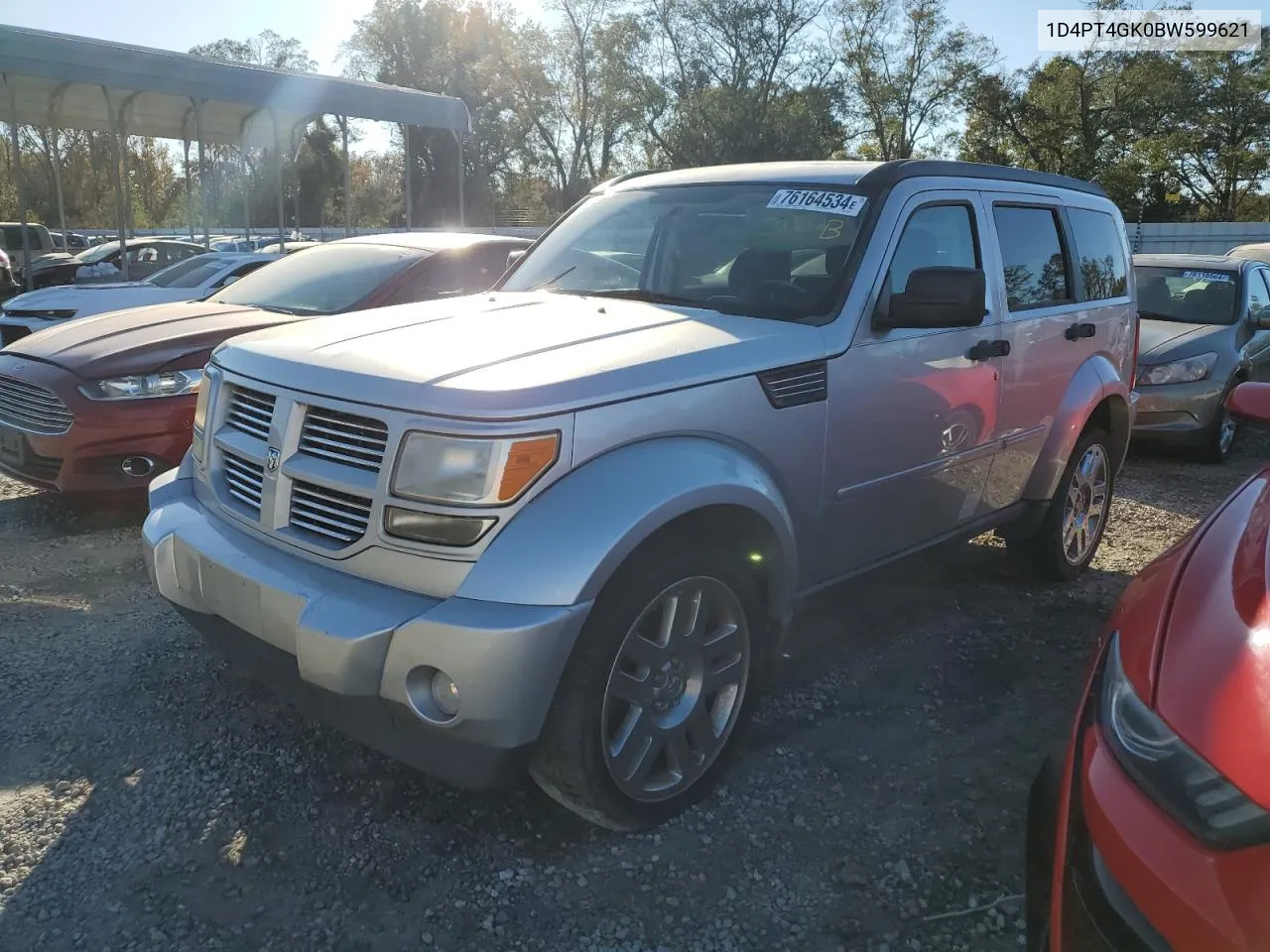 2011 Dodge Nitro Heat VIN: 1D4PT4GK0BW599621 Lot: 76164534