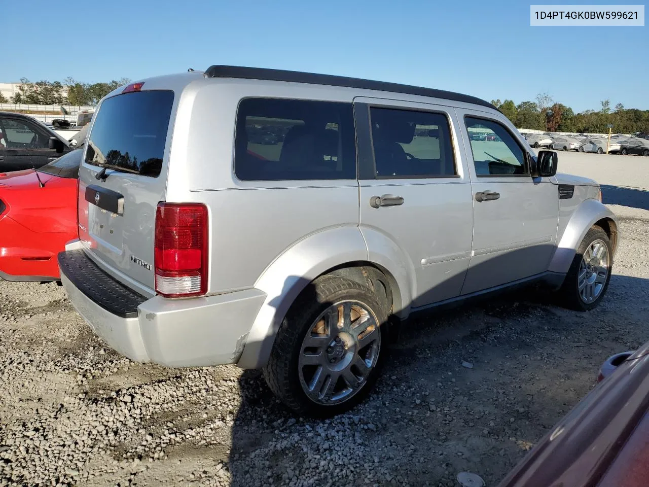 2011 Dodge Nitro Heat VIN: 1D4PT4GK0BW599621 Lot: 76164534