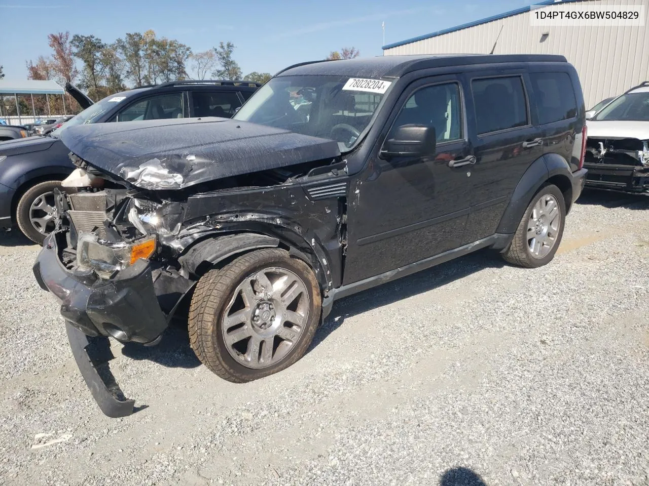 2011 Dodge Nitro Heat VIN: 1D4PT4GX6BW504829 Lot: 78028204