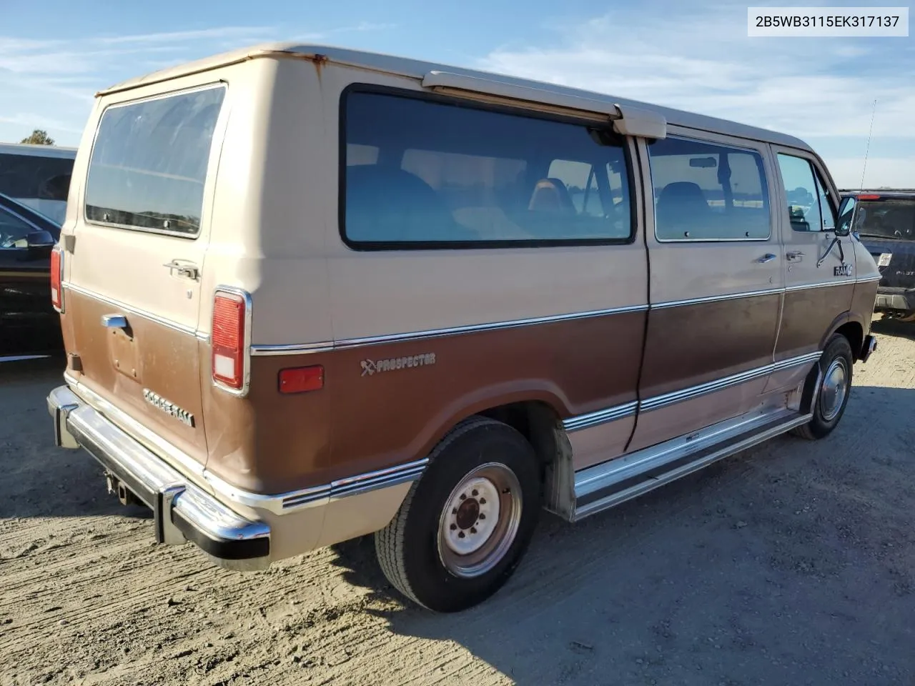 1984 Dodge Ram Wagon B350 VIN: 2B5WB3115EK317137 Lot: 76813784