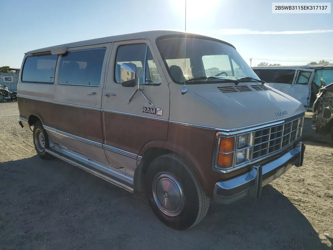 1984 Dodge Ram Wagon B350 VIN: 2B5WB3115EK317137 Lot: 76813784