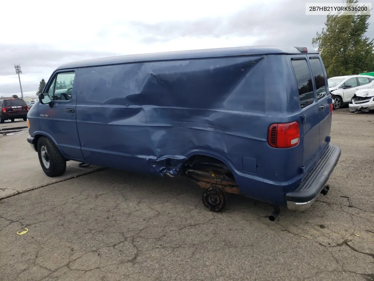 1994 Dodge Ram Van B250 VIN: 2B7HB21Y0RK536200 Lot: 68886214