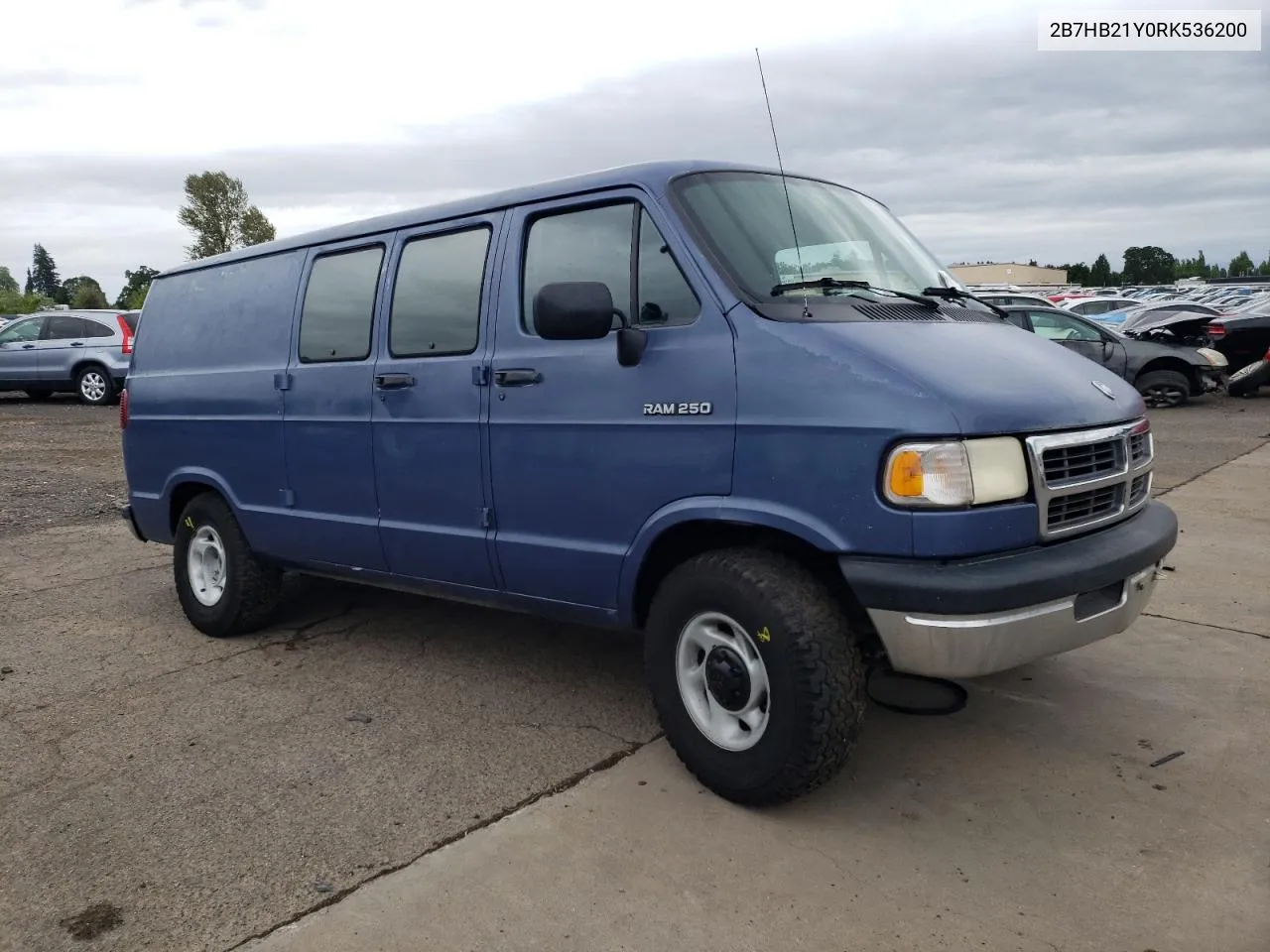 1994 Dodge Ram Van B250 VIN: 2B7HB21Y0RK536200 Lot: 68886214