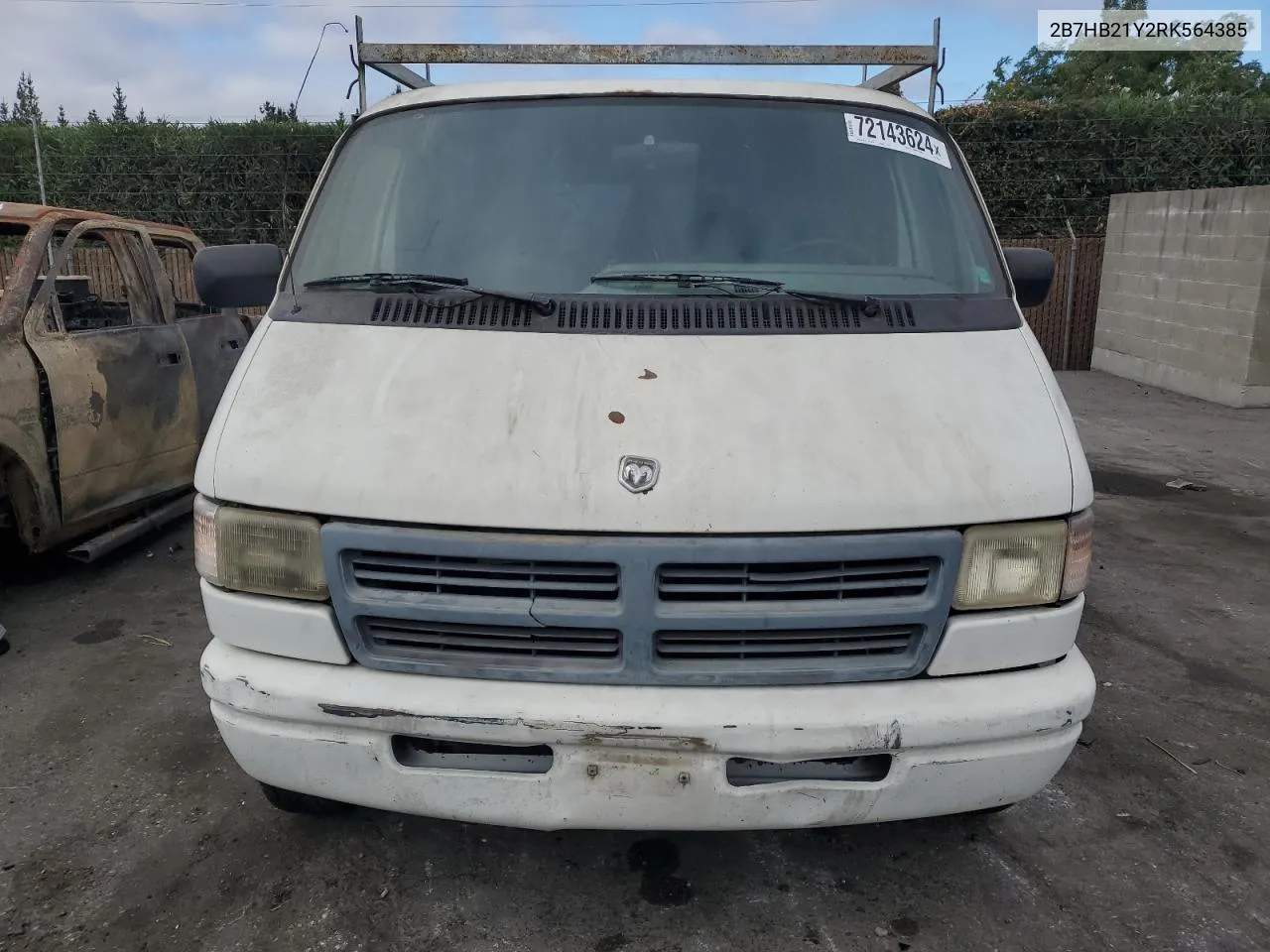 1994 Dodge Ram Van B250 VIN: 2B7HB21Y2RK564385 Lot: 72143624