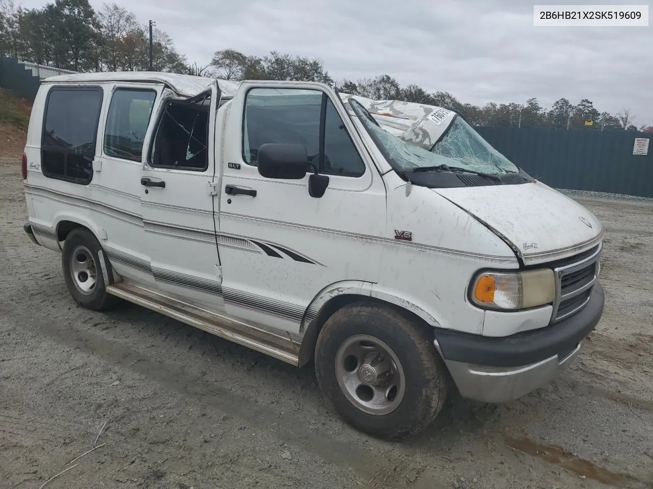 1995 Dodge Ram Van B2500 VIN: 2B6HB21X2SK519609 Lot: 76075104