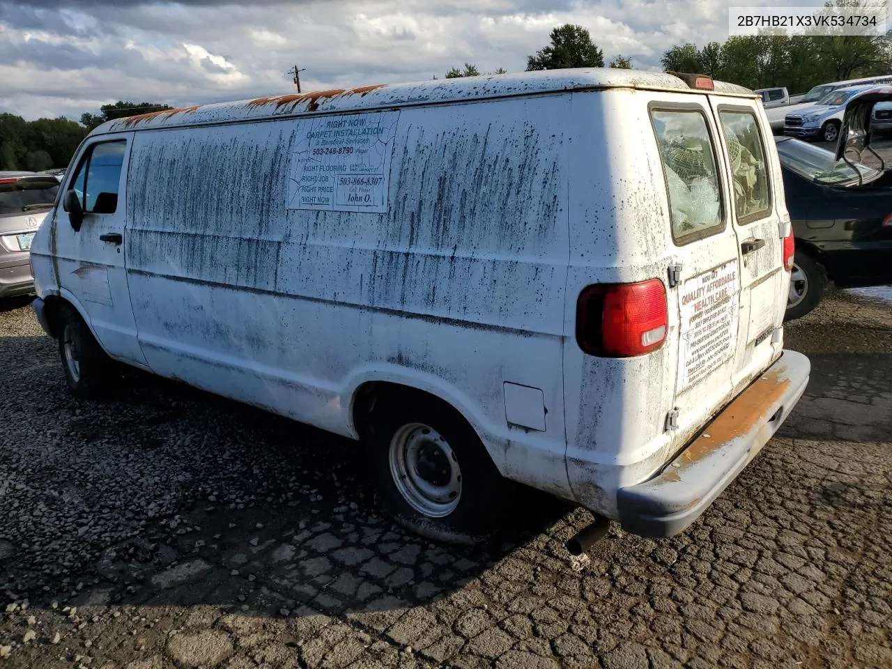 1997 Dodge Ram Van B2500 VIN: 2B7HB21X3VK534734 Lot: 76392564