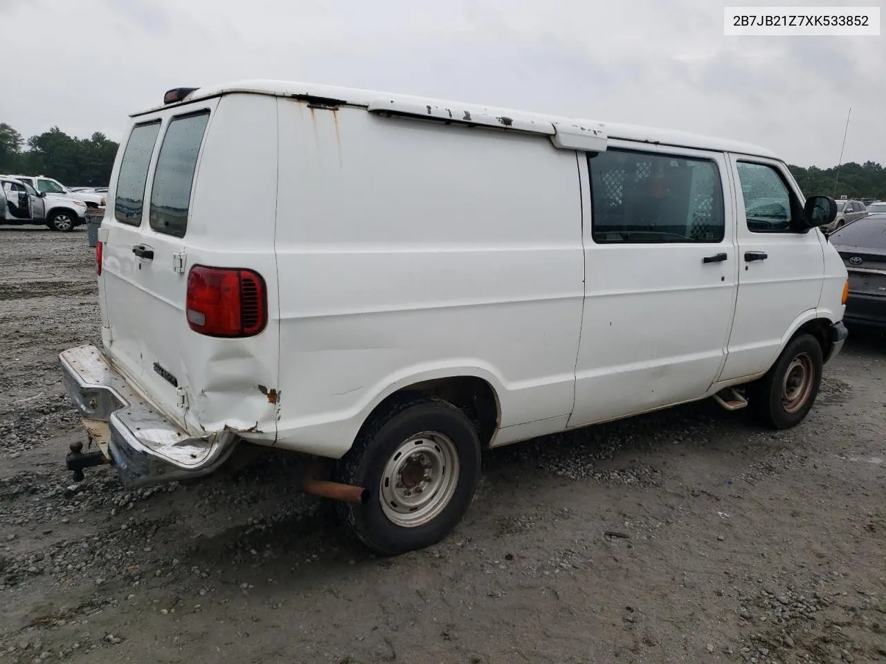 1999 Dodge Ram Van B2500 VIN: 2B7JB21Z7XK533852 Lot: 71294594