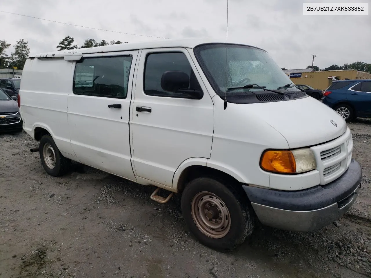 1999 Dodge Ram Van B2500 VIN: 2B7JB21Z7XK533852 Lot: 71294594