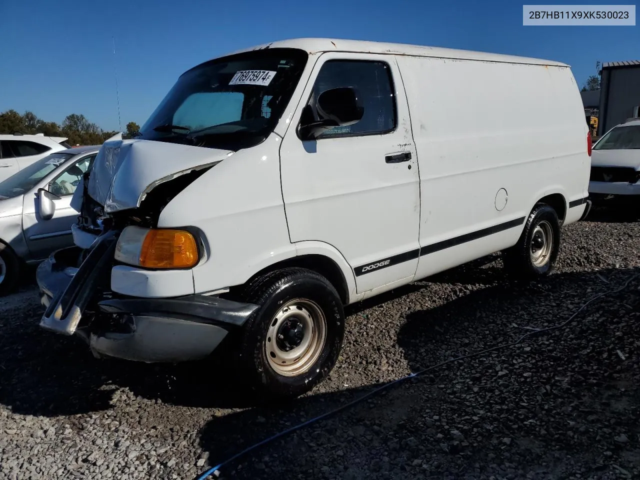 1999 Dodge Ram Van B1500 VIN: 2B7HB11X9XK530023 Lot: 76975974