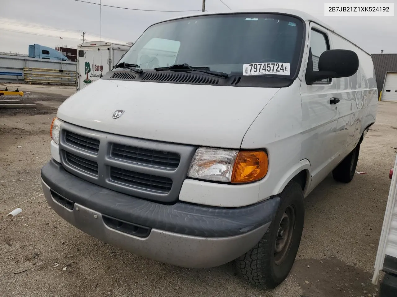 1999 Dodge Ram Van B2500 VIN: 2B7JB21Z1XK524192 Lot: 79745724