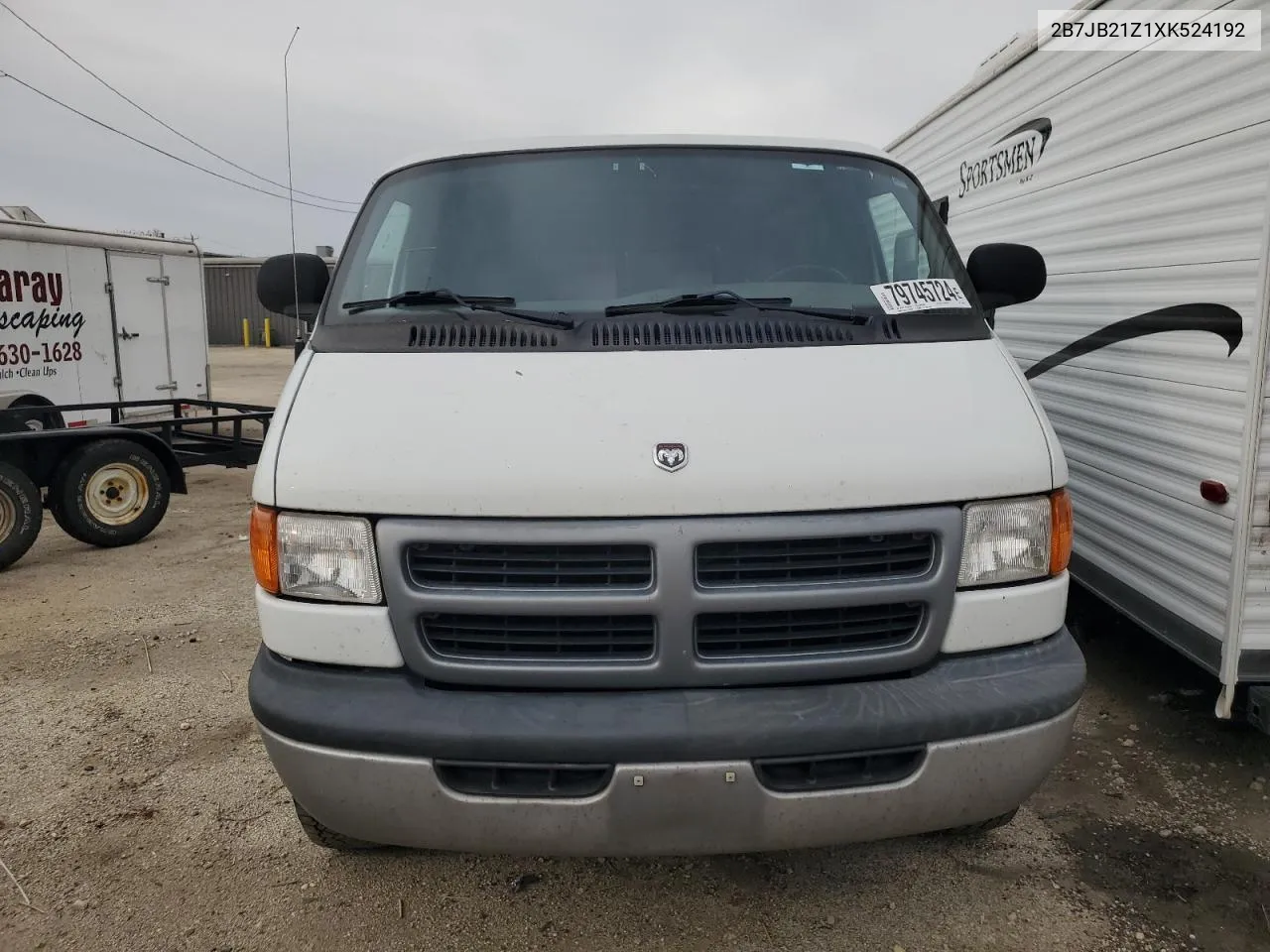 1999 Dodge Ram Van B2500 VIN: 2B7JB21Z1XK524192 Lot: 79745724