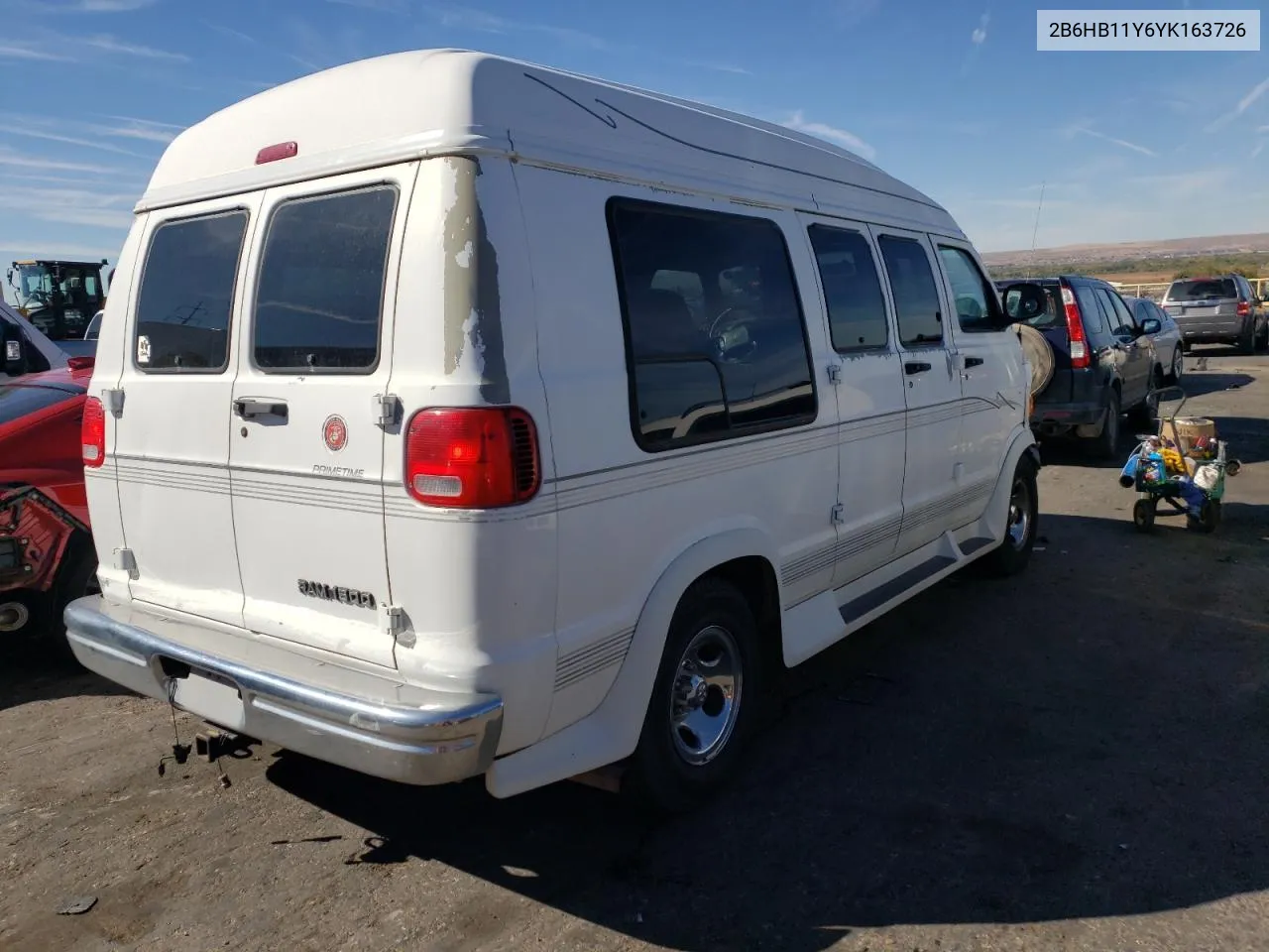 2000 Dodge Ram Van B1500 VIN: 2B6HB11Y6YK163726 Lot: 73036594