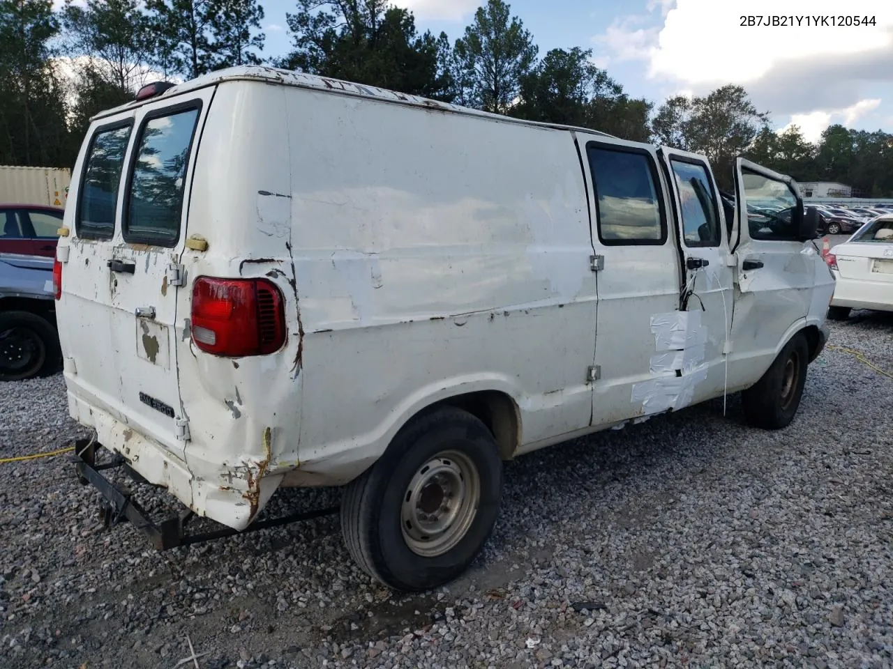 2000 Dodge Ram Van B2500 VIN: 2B7JB21Y1YK120544 Lot: 74261904