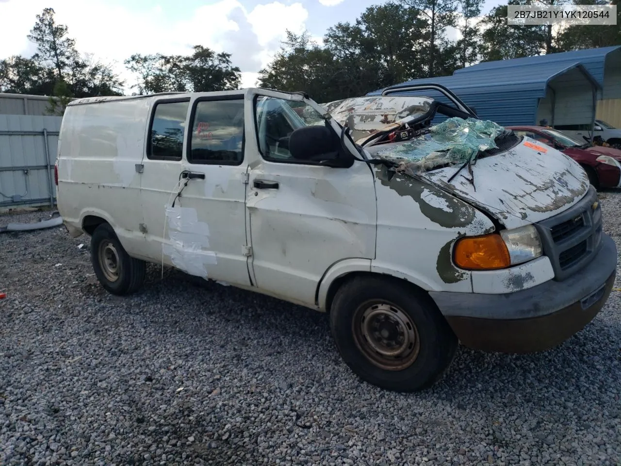 2000 Dodge Ram Van B2500 VIN: 2B7JB21Y1YK120544 Lot: 74261904