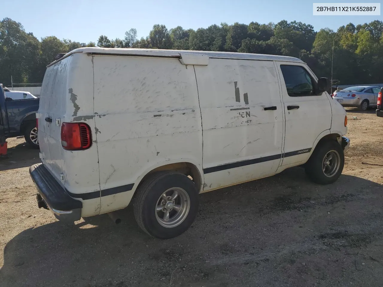 2001 Dodge Ram Van B1500 VIN: 2B7HB11X21K552887 Lot: 72274514