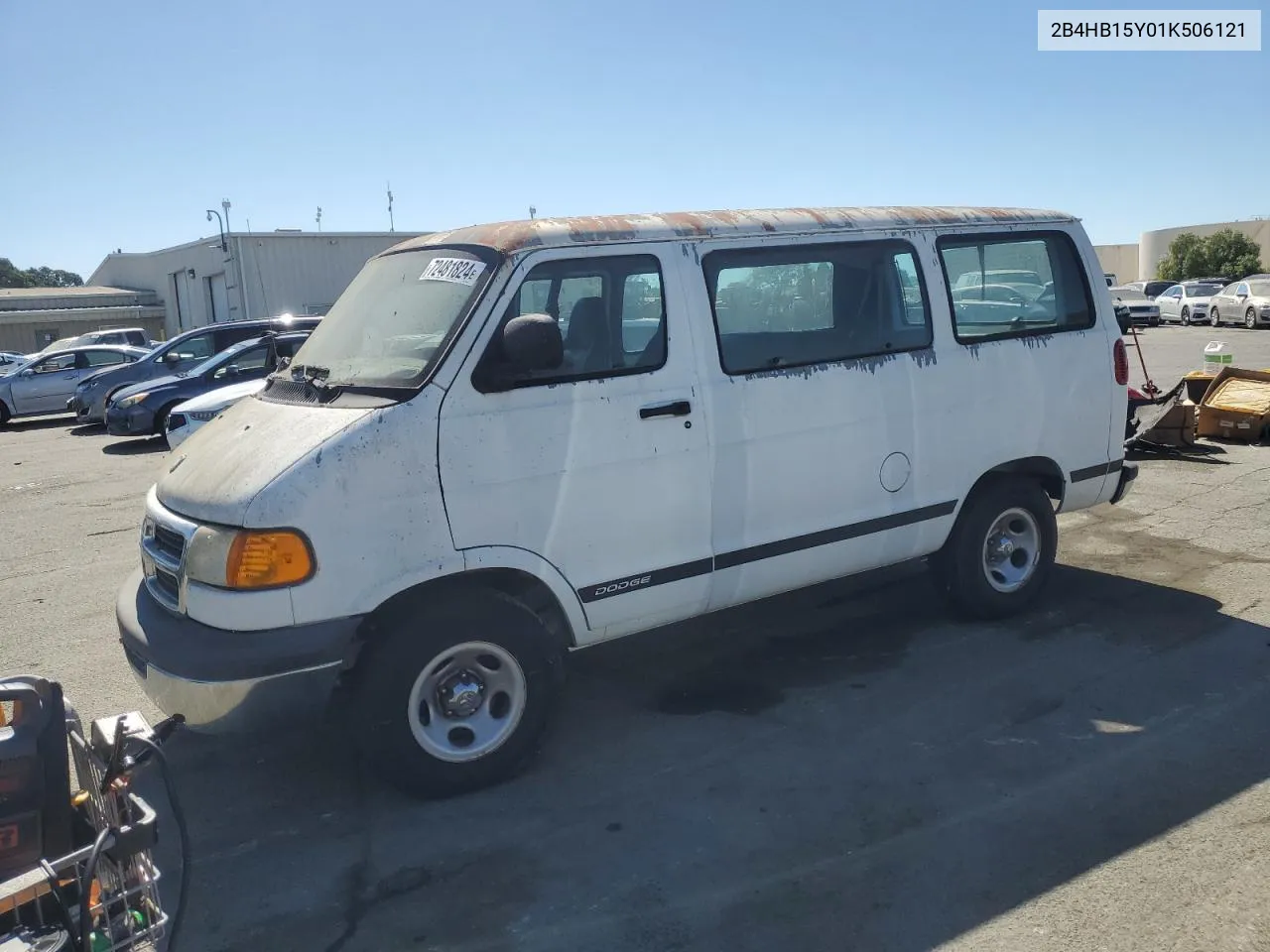 2001 Dodge Ram Wagon B1500 VIN: 2B4HB15Y01K506121 Lot: 72481824