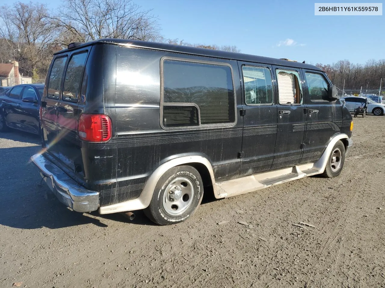 2001 Dodge Ram Van B1500 VIN: 2B6HB11Y61K559578 Lot: 80855094