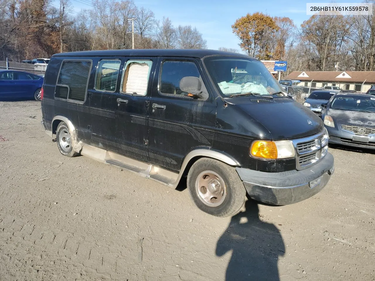 2001 Dodge Ram Van B1500 VIN: 2B6HB11Y61K559578 Lot: 80855094