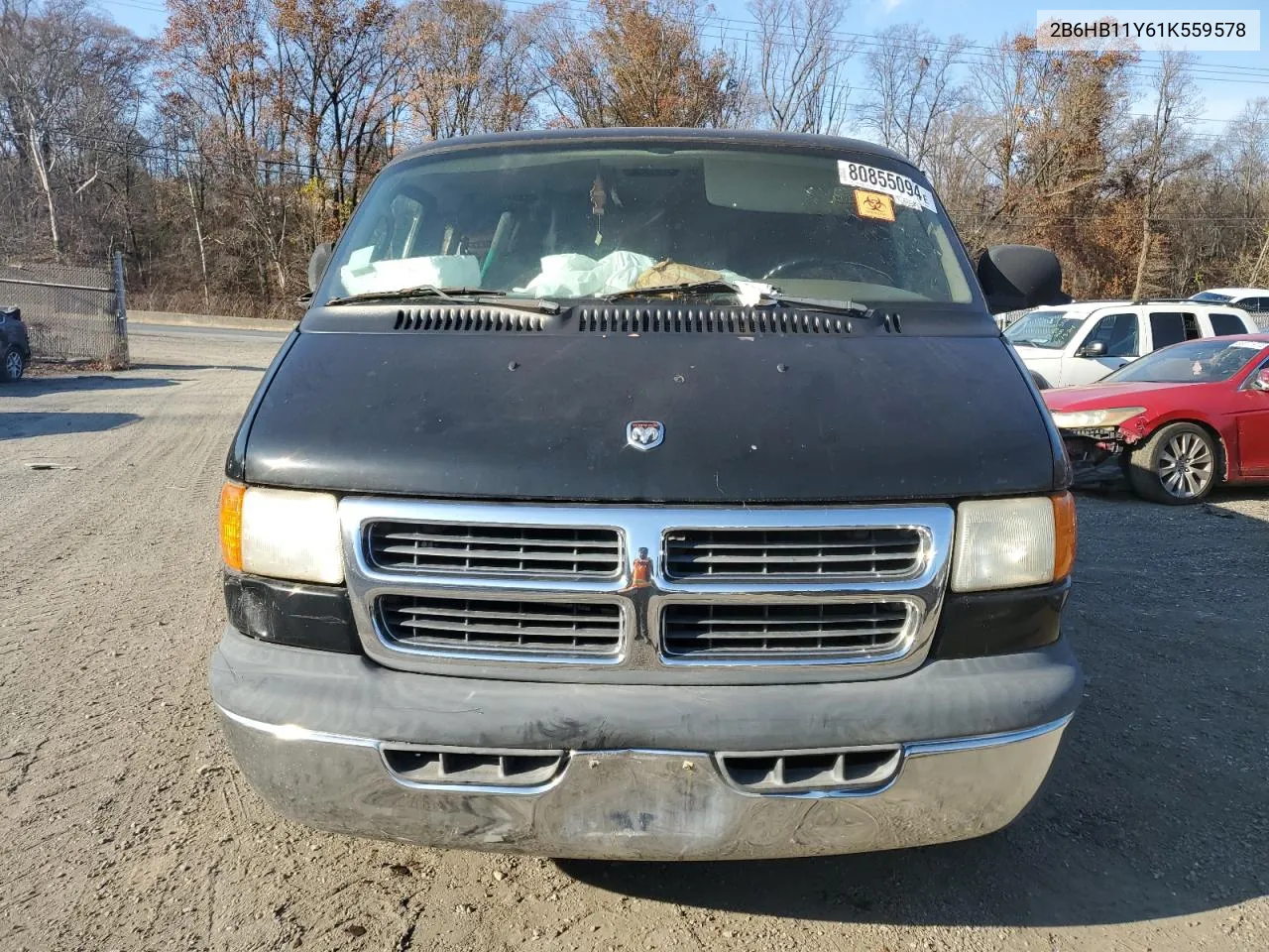 2001 Dodge Ram Van B1500 VIN: 2B6HB11Y61K559578 Lot: 80855094