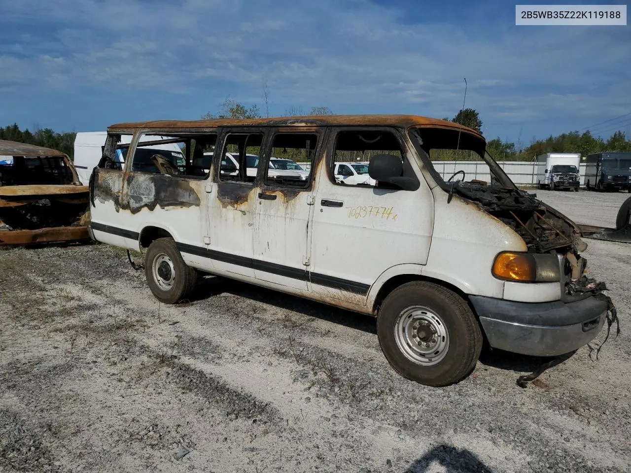 2002 Dodge Ram Wagon B3500 VIN: 2B5WB35Z22K119188 Lot: 70237774