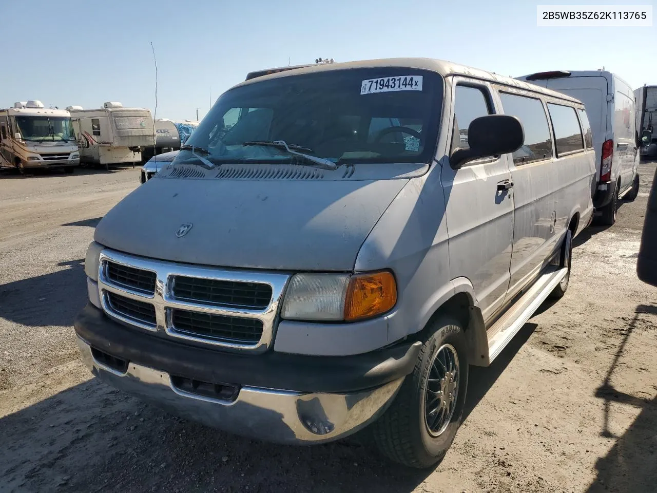 2002 Dodge Ram Wagon B3500 VIN: 2B5WB35Z62K113765 Lot: 71943144