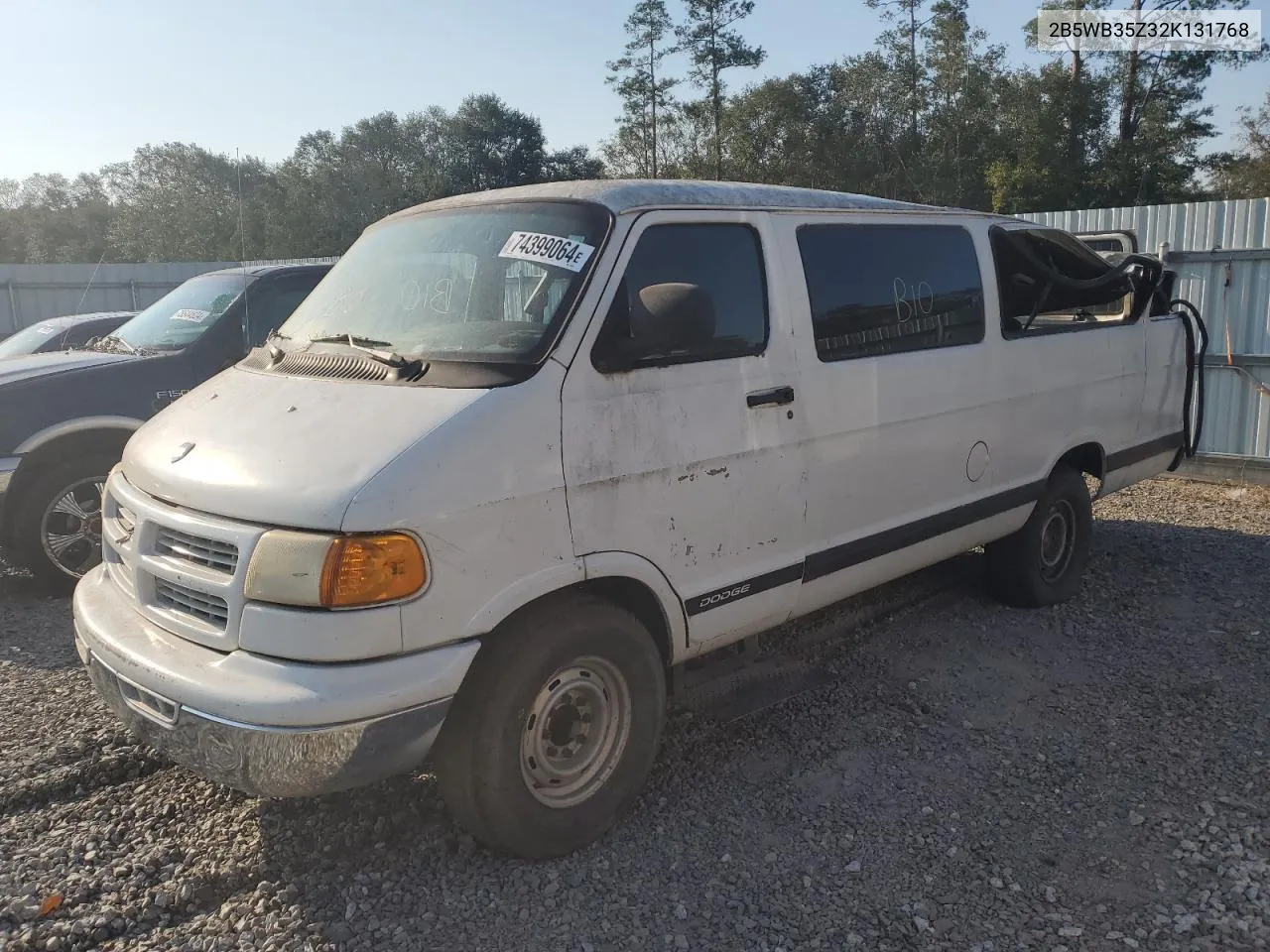 2002 Dodge Ram Wagon B3500 VIN: 2B5WB35Z32K131768 Lot: 74399064