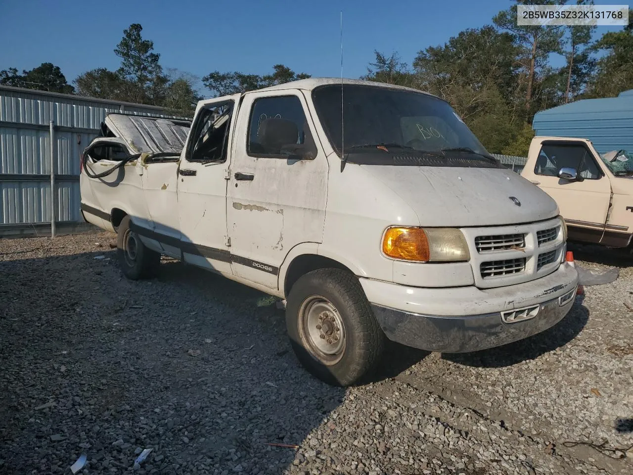 2002 Dodge Ram Wagon B3500 VIN: 2B5WB35Z32K131768 Lot: 74399064