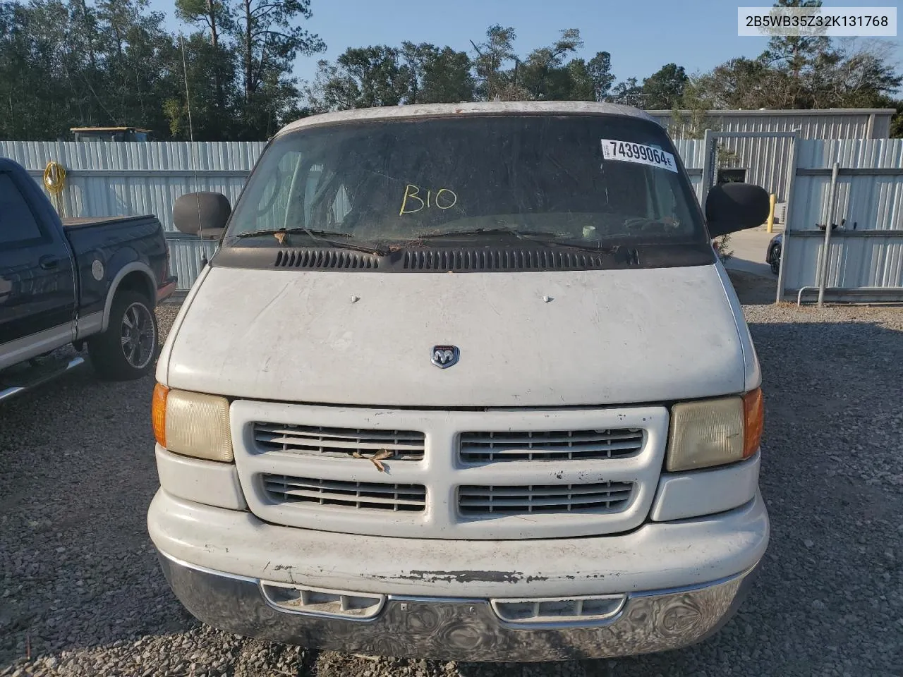 2002 Dodge Ram Wagon B3500 VIN: 2B5WB35Z32K131768 Lot: 74399064