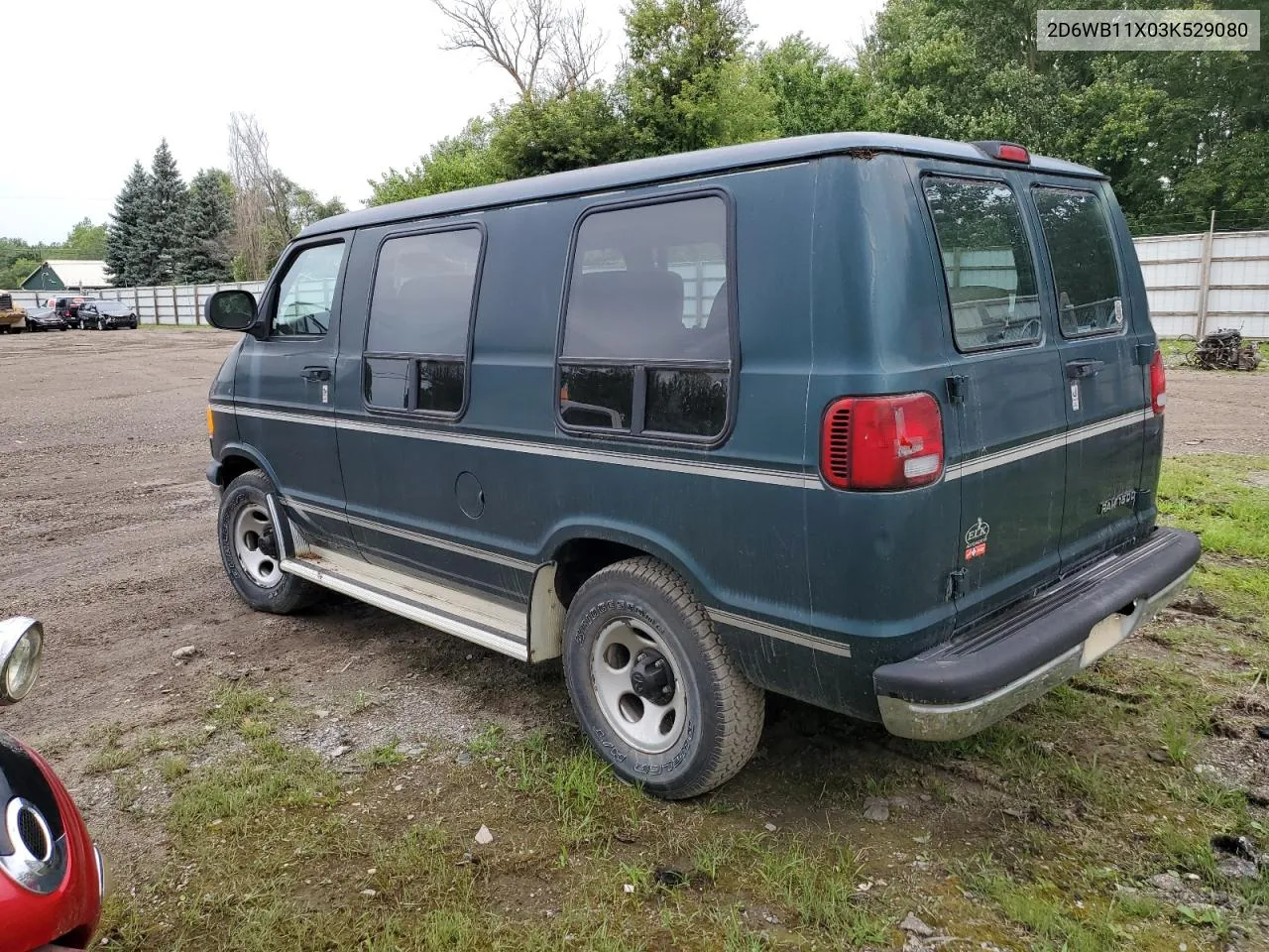 2003 Dodge Ram Van B1500 VIN: 2D6WB11X03K529080 Lot: 71686894