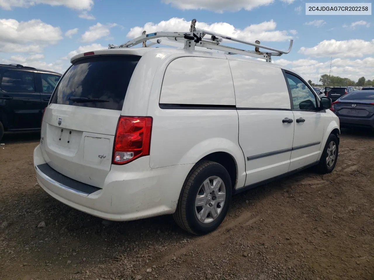 2012 Dodge Ram Van VIN: 2C4JDGAG7CR202258 Lot: 66792554